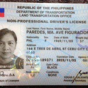 Real Philippines Driver License Template PSD Philippines Driver License Template