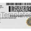 Utah Driver License Template Back