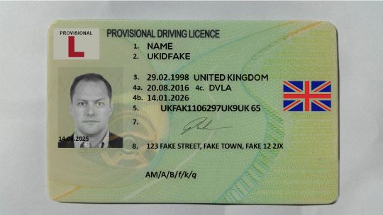 Driver License Fake Template